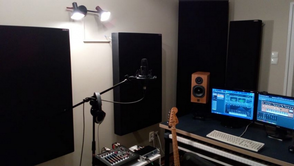 home studio acoustique-basse avec piège-Bass trap avec membrane