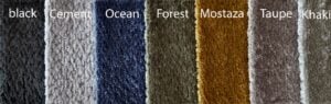 Alove soft chenille premium quality rideaux anti-bruit colour palette Alove soft chenille premium quality rideaux anti-bruit colour palette