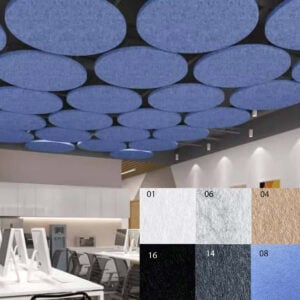 Bilnora Forme ronde panneau acoustique plafond extra denses Ø80×1,2cm