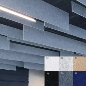 Bilnora panneau acoustique plafond Vertical extra denses 120x30x1,2cm