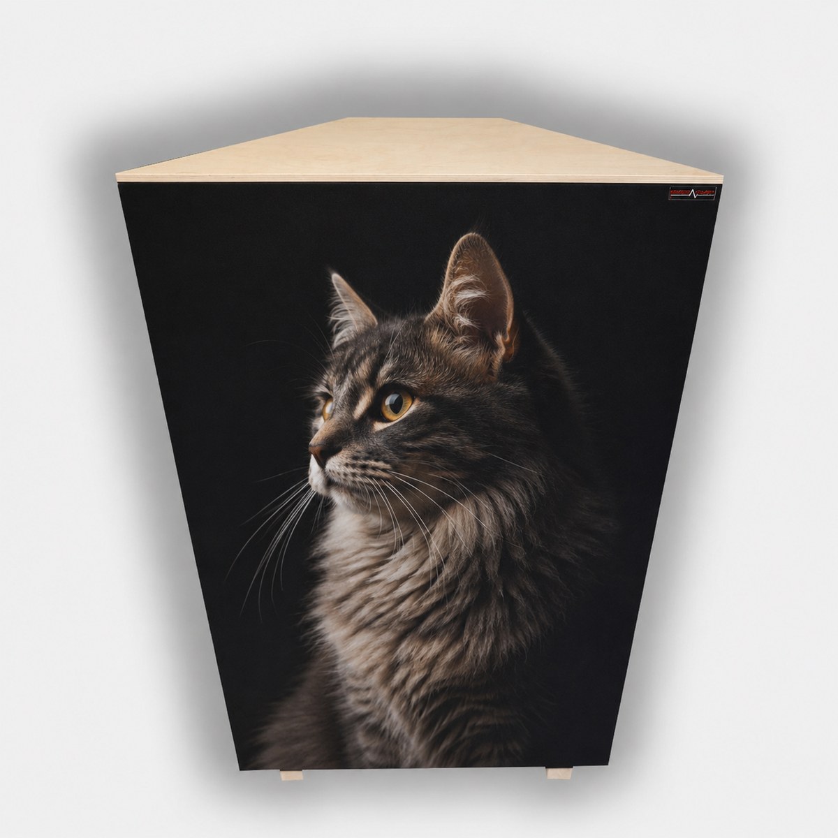 Coin photo avec bass traps – décoré avec des photographies individuelles