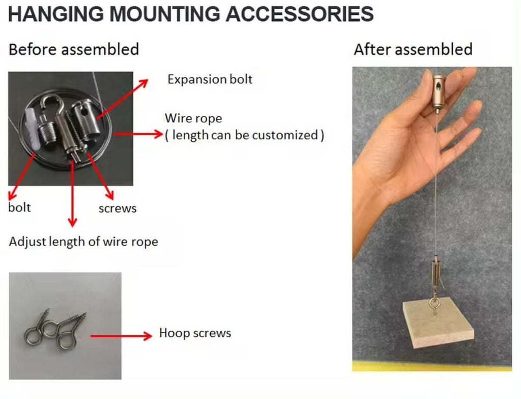 Crochet de Suspension Plafond pour Panneaux Acoustiques