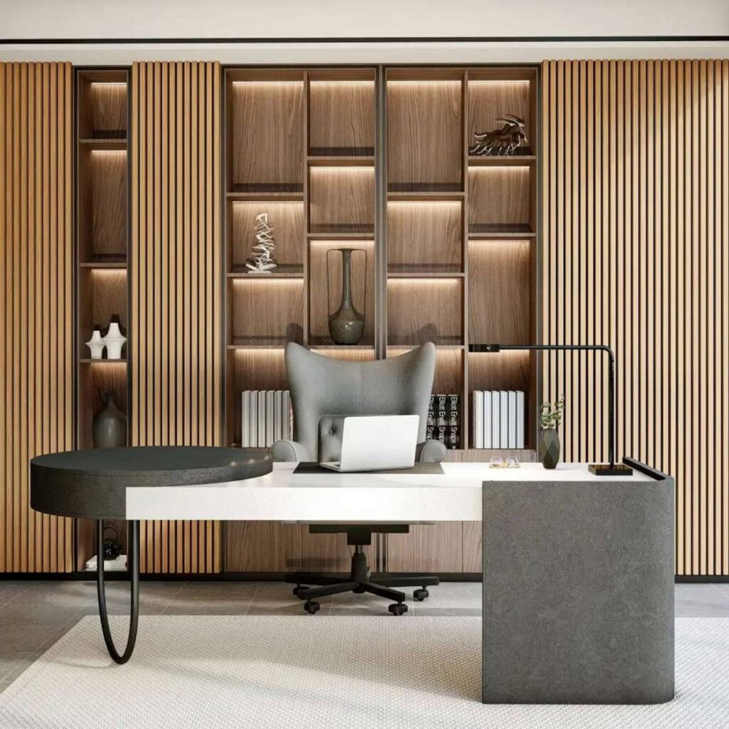Idées de panneaux acoustiques pour le bureau à domicile panneaux muraux dans le bureau à domicile