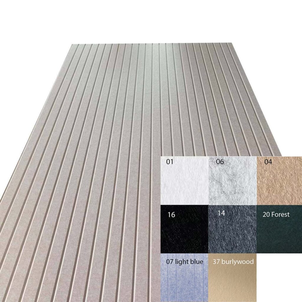 Bilnora panneau acoustique musique en feutre extra dense - Motif rayé 120x60x0,9cm