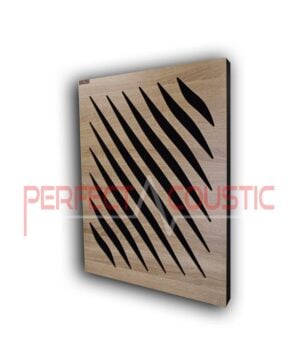 Panneau acoustique plafond avec panneau diffuseur 54x64x6 cm à motif ondulé
