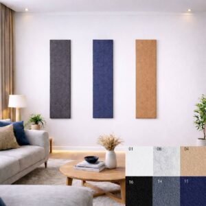 Panneau anti-bruit Bilnora utilisé entre deux meubles pour exploiter les surfaces murales étroites
