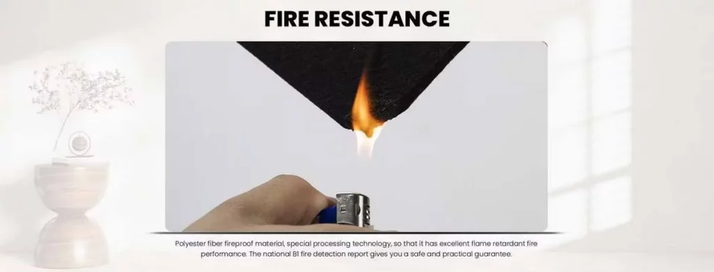 Panneaux acoustiques décoratifs résistants au feu