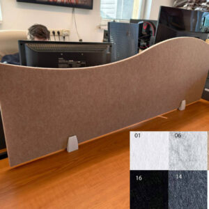 Paravent de table Bilnora en tôle ondulée, écran acoustique 120 x 40 x 1,2 cm-Échantillon-1