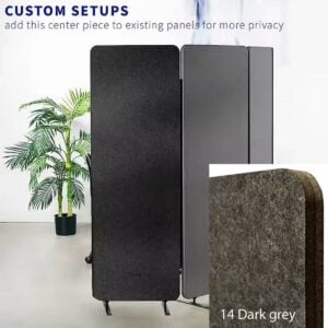 Séparateur bureau Bilnora 160x60x2,5 cm – couleur Dark Grey