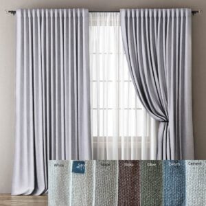 North Tissu à motifs du rideau double - Élégance et Isolation Acoustique de Qualité Supérieure