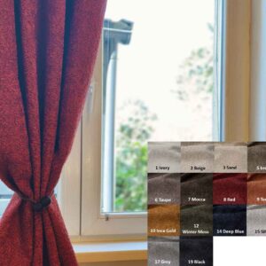 Rideau Anthology rouge avec palette de couleurs disponible