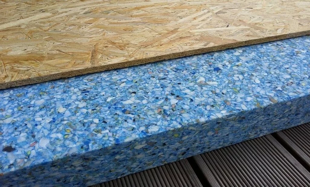 Tritt- und Schalldämmung mit Schaumplatte