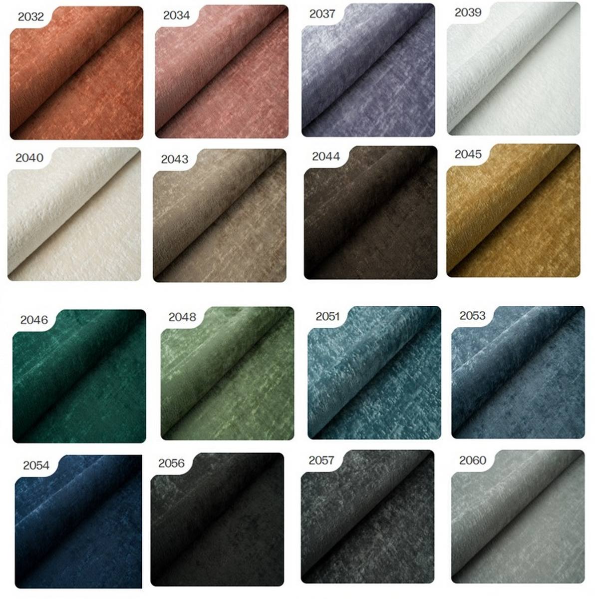 Palette de couleurs du rideau thermique chenille Miu