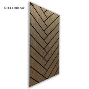 Panneau mural acoustique auto-adhésif en chêne foncé