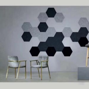 panneau insonorisé en différentes couleurs sur le mur
