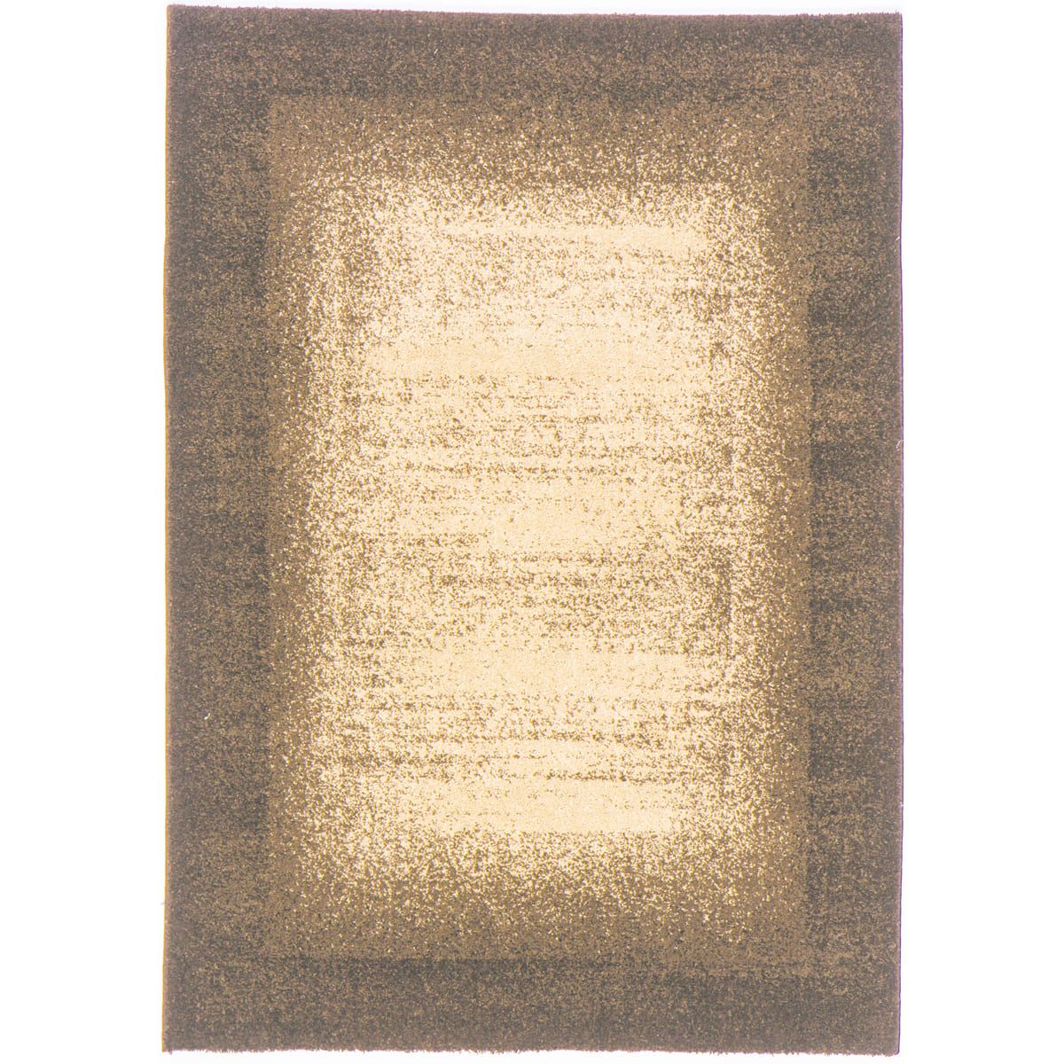 Vue complète du tapis acoustique Pure Tone beige avec un centre clair et un contour brun-beige plus foncé créant un effet de cadre nuancé.