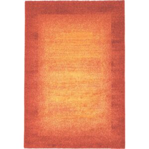 pure-tone-tapis-acoustique-terracotta-vue-complete Vue complète du tapis acoustique Pure Tone terracotta, avec un centre orangé plus clair entouré d’un dégradé rouge terracotta soutenu.