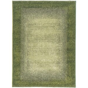 pure-tone-tapis-acoustique-vert-vue-complete Vue complète du tapis acoustique Pure Tone vert, avec une surface centrale vert clair chiné entourée d’un large dégradé vert olive plus foncé.