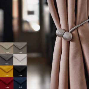 Rideau Brazio velours beige avec aperçu des coloris disponibles