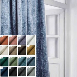 Rideau de porte chenille Miu bleu avec aperçu des coloris disponibles