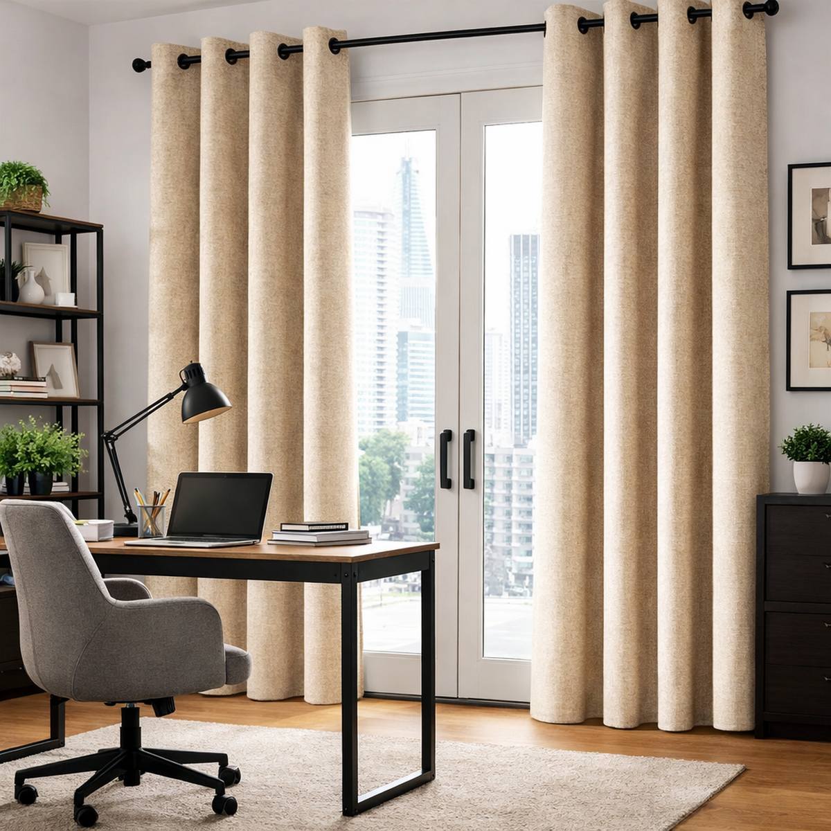 Rideau isolant thermique sur mesure Ditto dans un bureau moderne