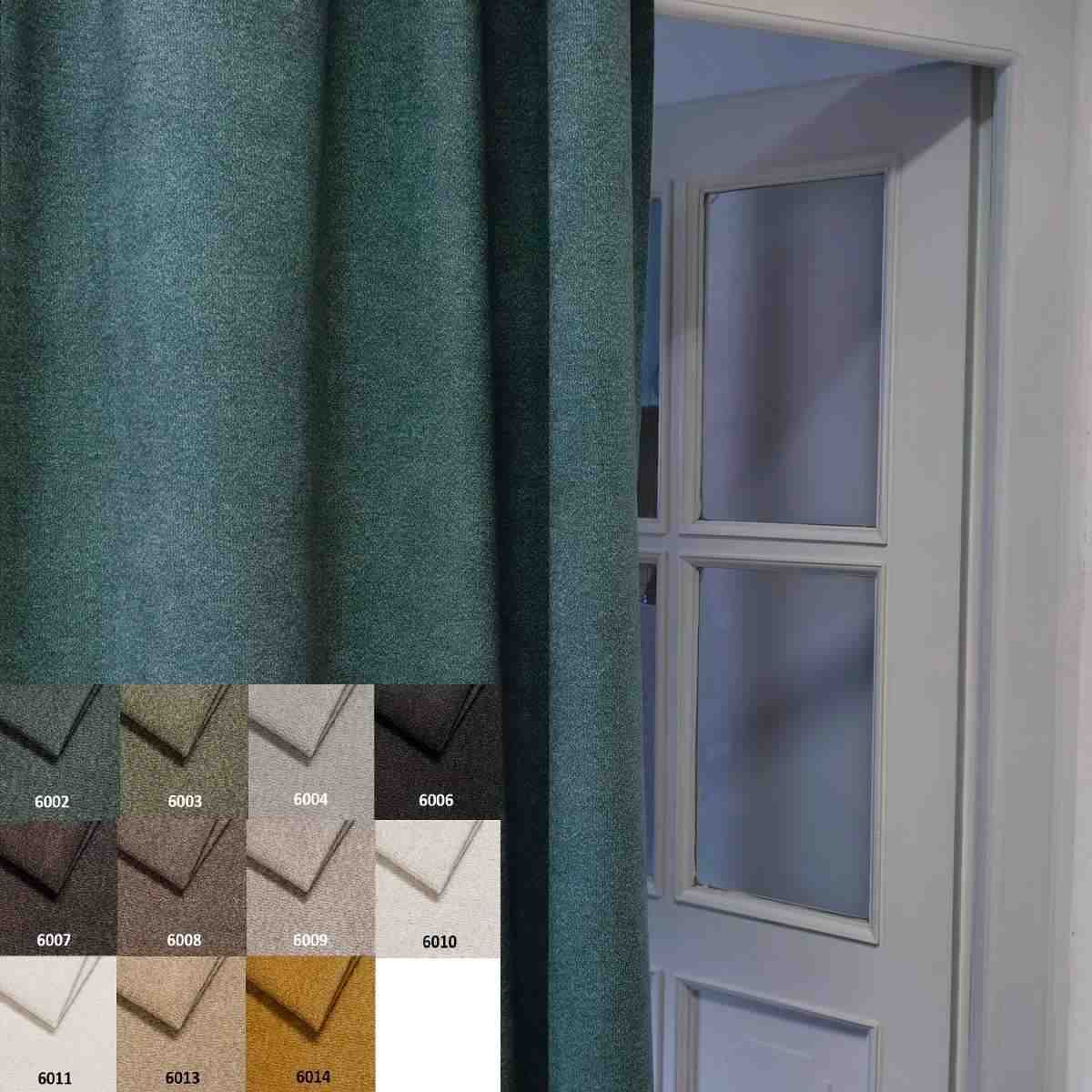 Rideau de porte Meva avec aperçu des coloris disponibles