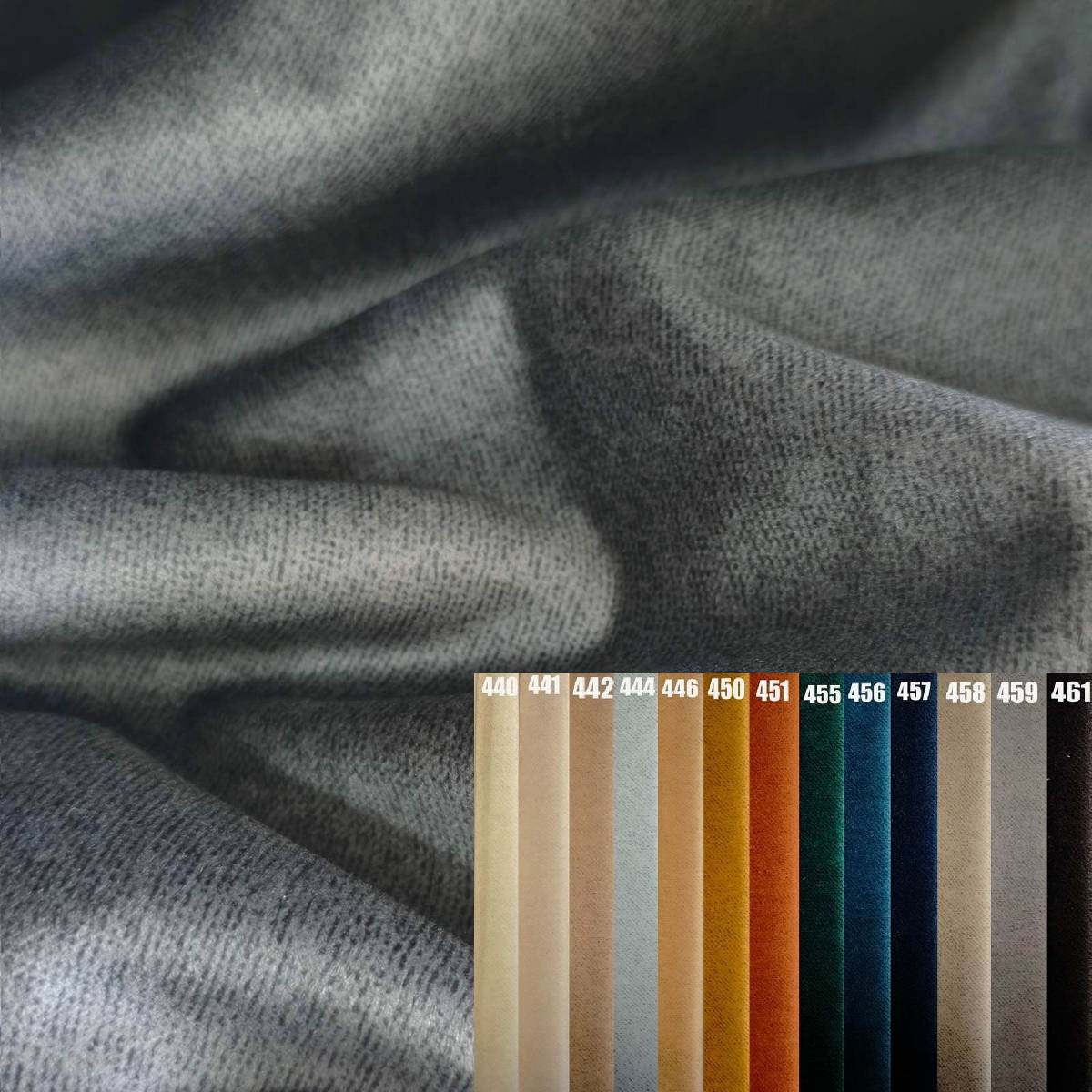Texture du tissu anti-froid Forio en gris avec aperçu des coloris disponibles