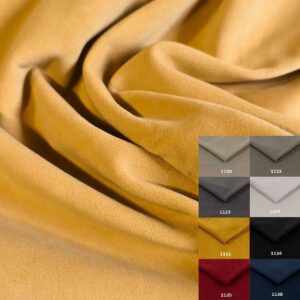 Tissu acoustique Brazio jaune avec plis naturels