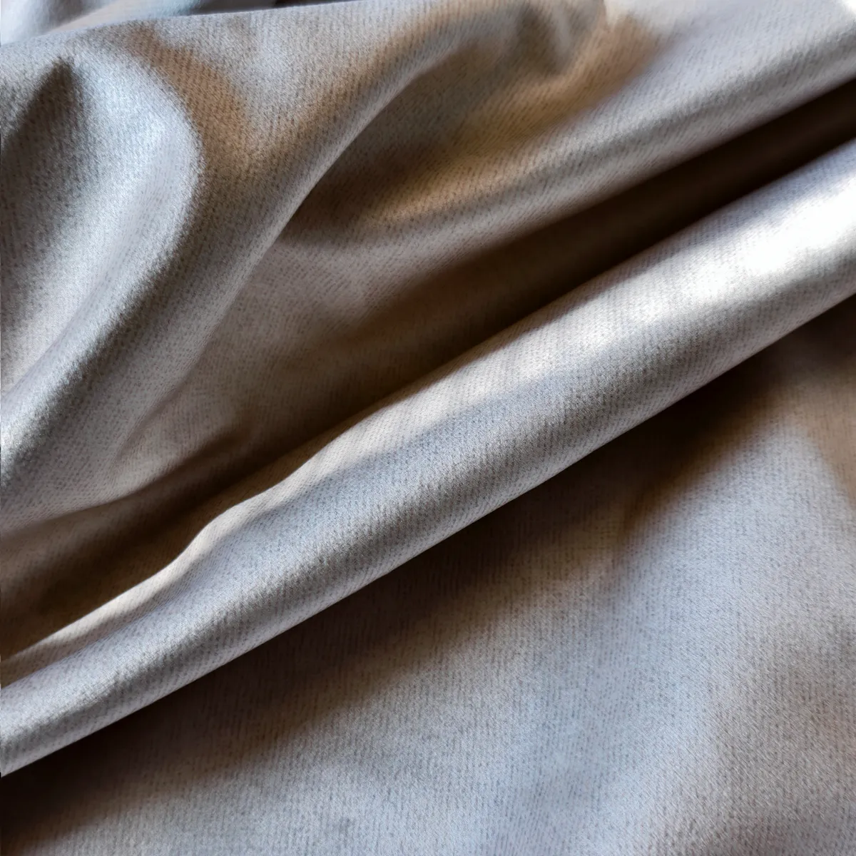 Tissu phonique Forio gris avec plis naturels