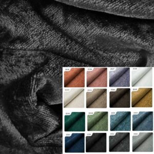 Tissu rideau thermique Miu noir avec aperçu des coloris disponibles